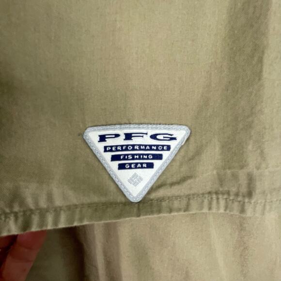 Columbia Sportswear Company PFG Khaki Beige Long Sleeve Button Up Men's Shirt 2X - Picture 10 of 16